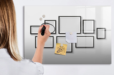 Dry erase magnetic board Black frame