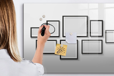 Dry erase magnetic board Black frame