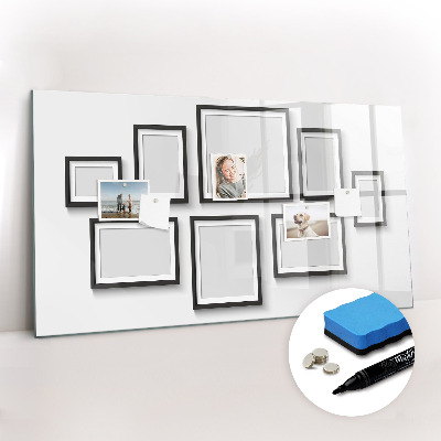 Dry erase magnetic board Black frame