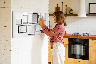 Dry erase magnetic board Black frame