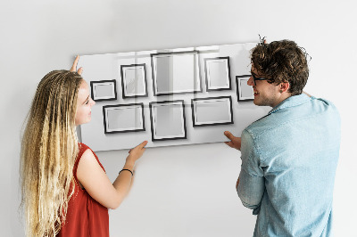 Dry erase magnetic board Black frame
