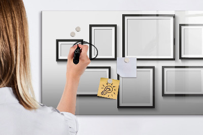 Dry erase magnetic board Black frame