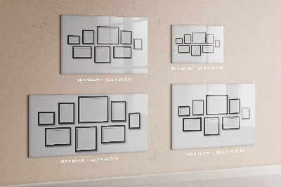 Dry erase magnetic board Black frame