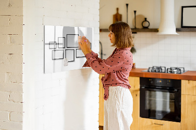Dry erase magnetic board Black frame