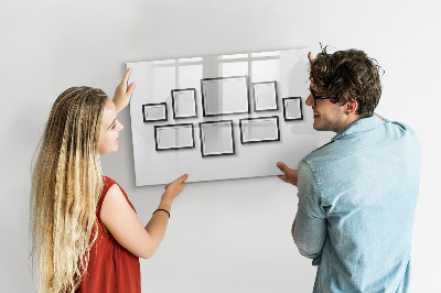 Dry erase magnetic board Black frame