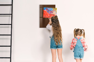 Magnetic board for magnets Brown