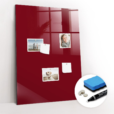 Magnetic board for magnets Burgundy