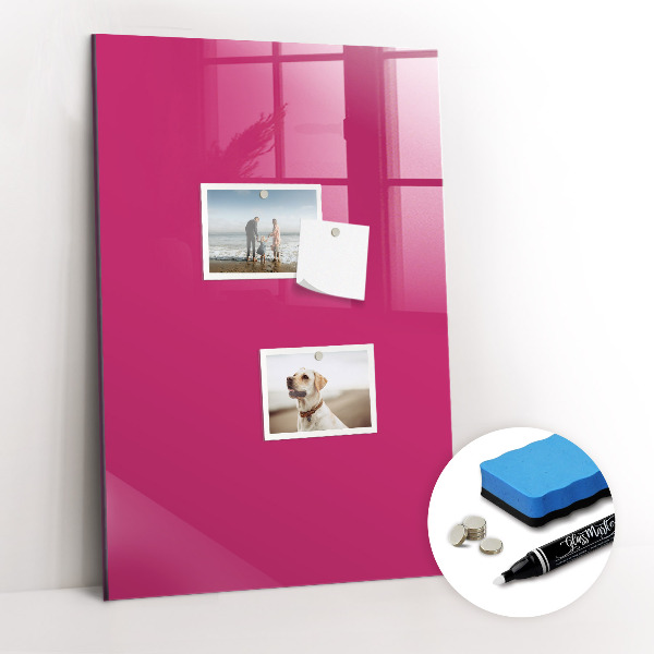 Magnetic writing board Bright pink