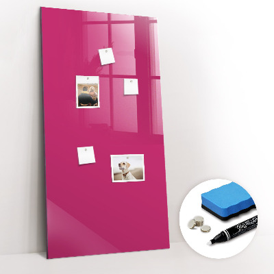 Magnetic glass board Bright pink