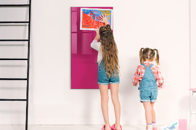 Magnetic glass board Bright pink