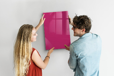 Magnetic glass board Bright pink