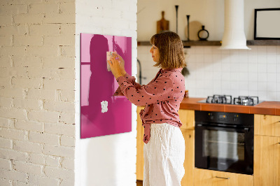 Magnetic glass board Bright pink