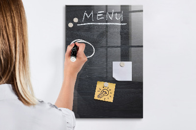 Glass Magnetic Board Menu Board