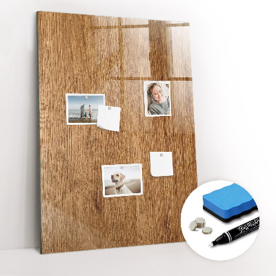 Magnetic Dry Erase Board Warm Tone Wood