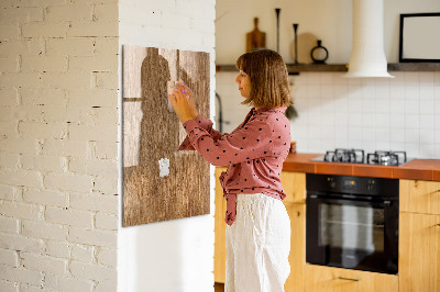 Magnetic Dry Erase Board Warm Tone Wood