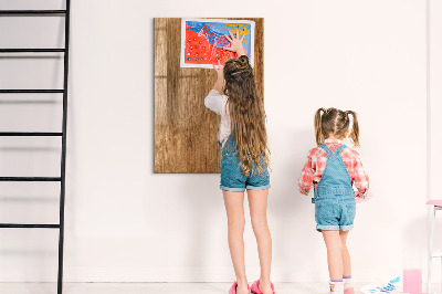 Magnetic erase board Warm Tone Wood