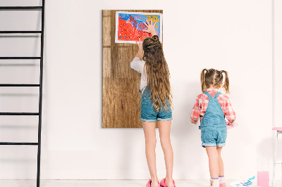 Magnetic Dry Erase Board Warm Tone Wood