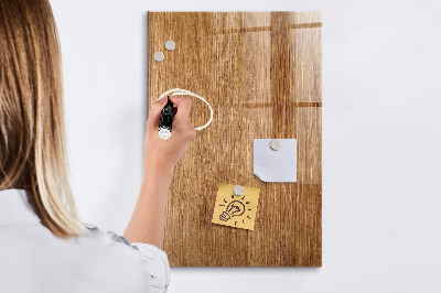 Magnetic Dry Erase Board Warm Tone Wood