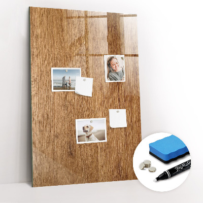 Magnetic Dry Erase Board Warm Tone Wood