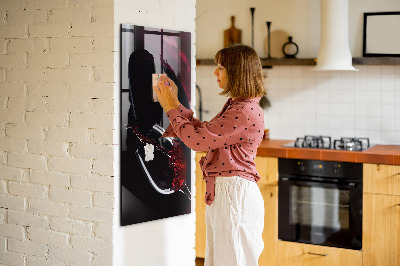 Magnetic Board with Magnets Spilled Wine