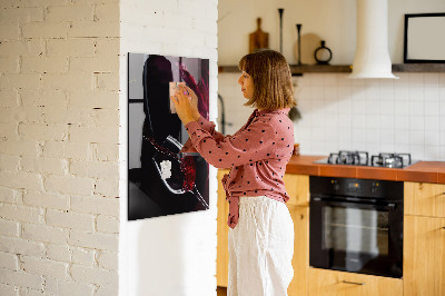 Magnetic Board with Magnets Spilled Wine