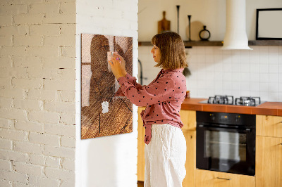 Magnetic writing board Warm Tone Wood