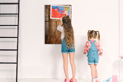 Magnetic writing board Old Wood