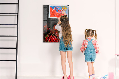 Magnetic writing board Ground Paprika