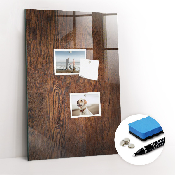 Magnetic writing board Dark Wood