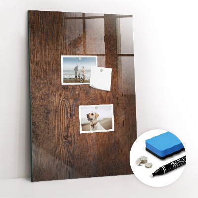 Magnetic Board with Magnets Dark Wood