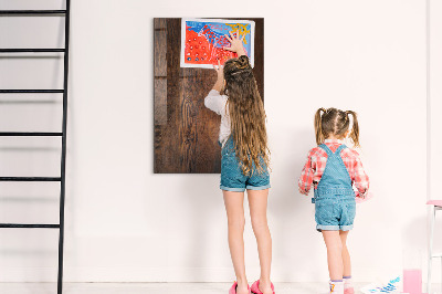 Magnetic writing board Dark Wood