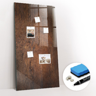 Magnetic Board with Magnets Dark Wood