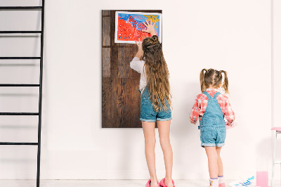 Magnetic writing board Dark Wood