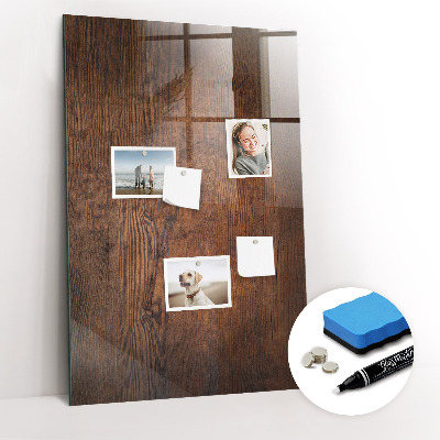 Magnetic Board with Magnets Dark Wood