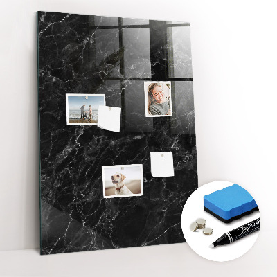 Magnetic writing board Dark Marble