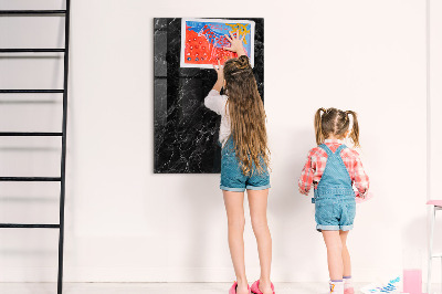 Magnetic Board with Magnets Dark Marble