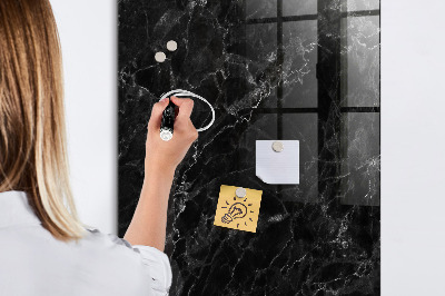 Magnetic writing board Dark Marble
