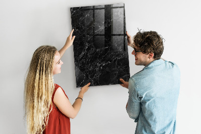 Magnetic Board with Magnets Dark Marble