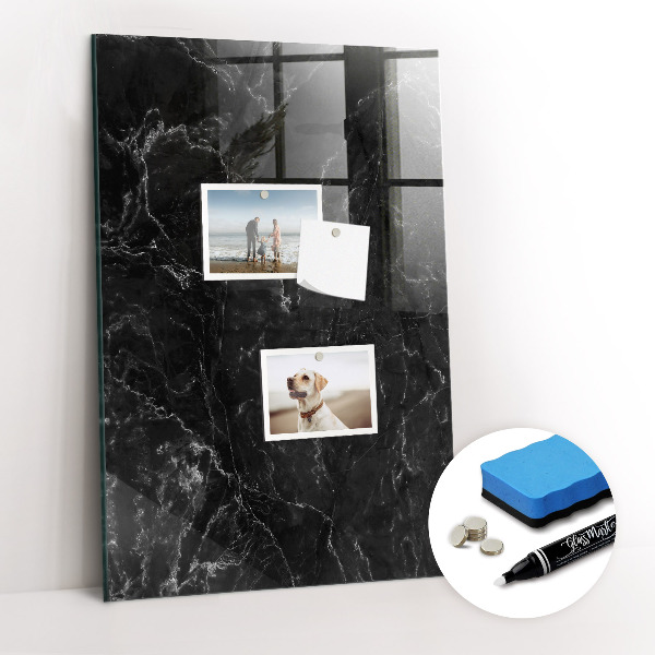 Magnetic writing board Dark Marble