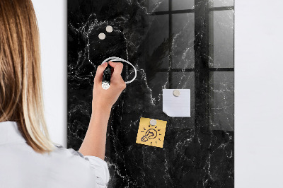 Glass Magnetic Board Dark Marble