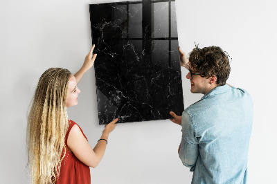 Magnetic writing board Dark Marble
