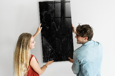 Glass Magnetic Board Dark Marble