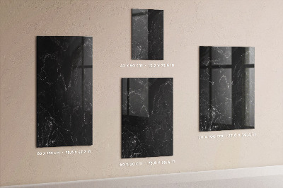 Glass Magnetic Board Dark Marble