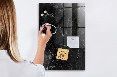Magnetic writing board Dark Marble