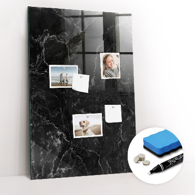 Glass Magnetic Board Dark Marble