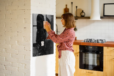 Glass Magnetic Board Dark Marble