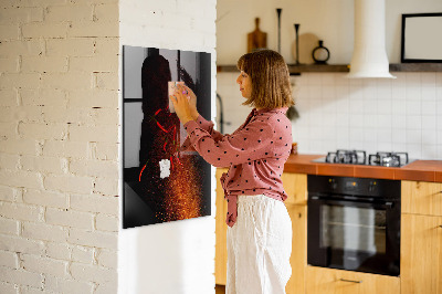 Magnetic glass board Hot Peppers