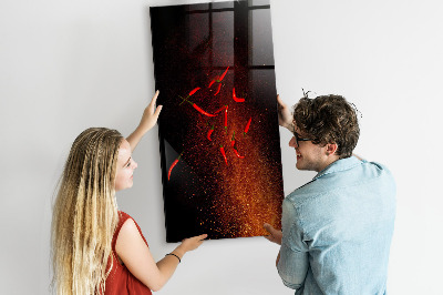 Magnetic glass board Hot Peppers