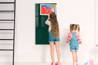 Magnetic Board with Magnets Leaf Pattern Lines