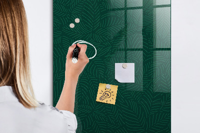 Magnetic Board with Magnets Leaf Pattern Lines